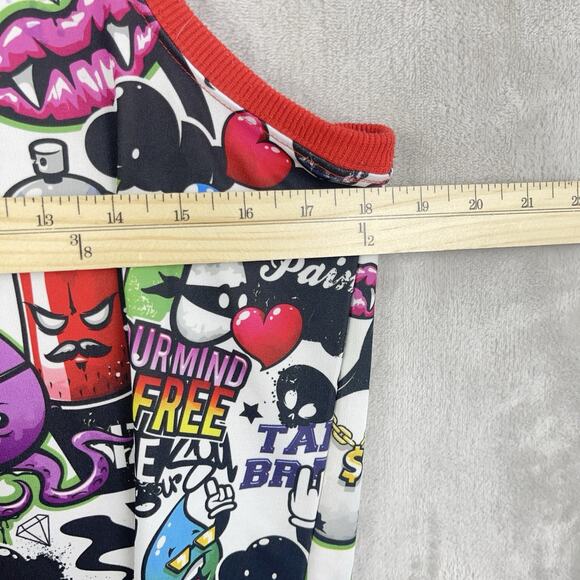 Royal Blue 90s Hip Hop Graffiti Tank Top T Shirt Men's Small - Picture 8 of 9